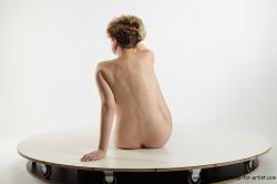 Nude Woman White Sitting poses - ALL Average short blond Sitting poses - simple Pinup